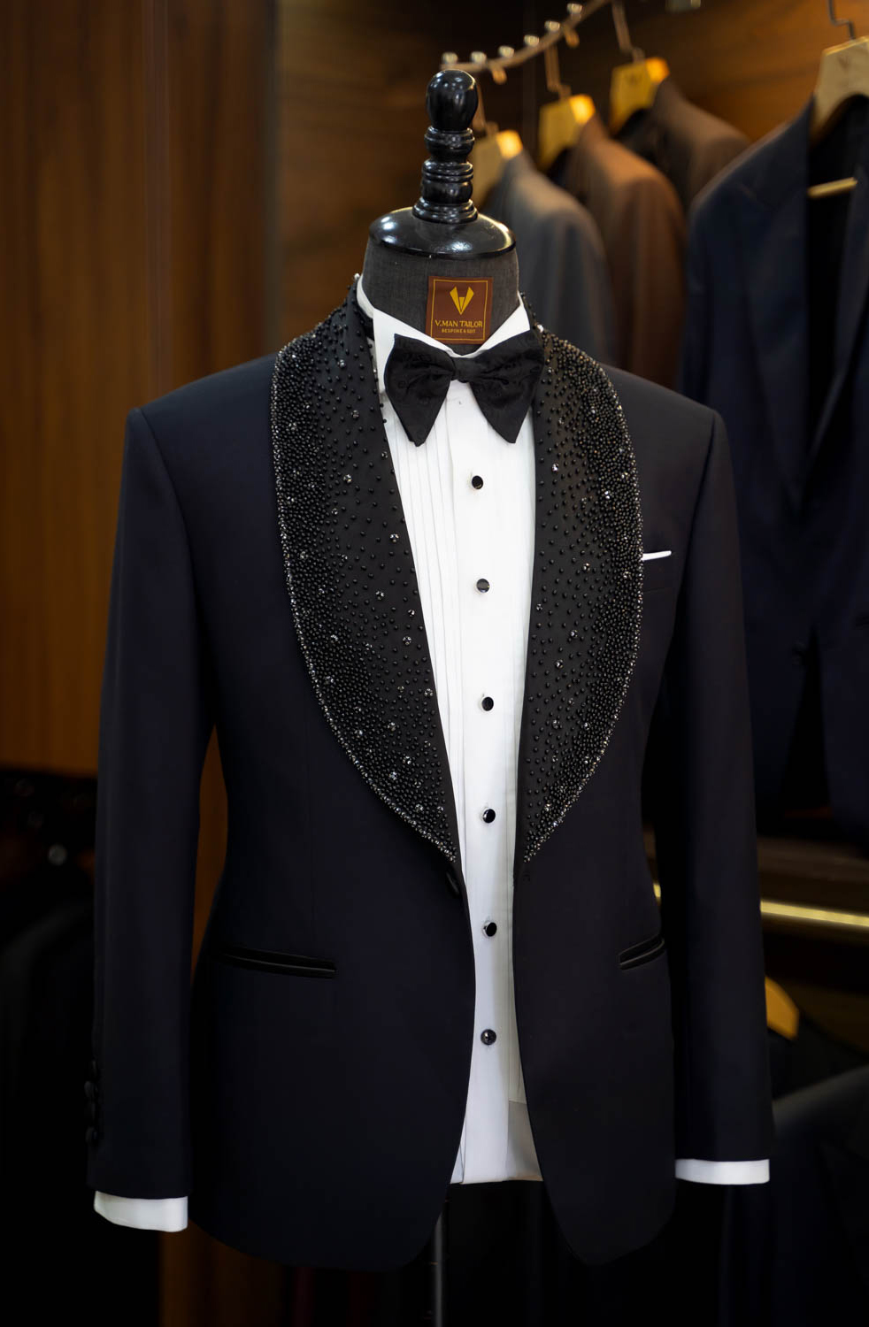 Dark Blue Crystal Tuxedo