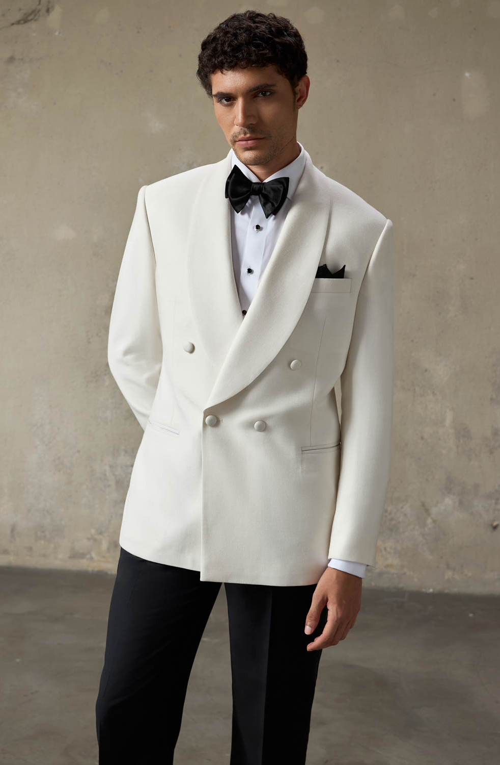 LOOK 1 | Ivory Double-Breasted Tuxedo
