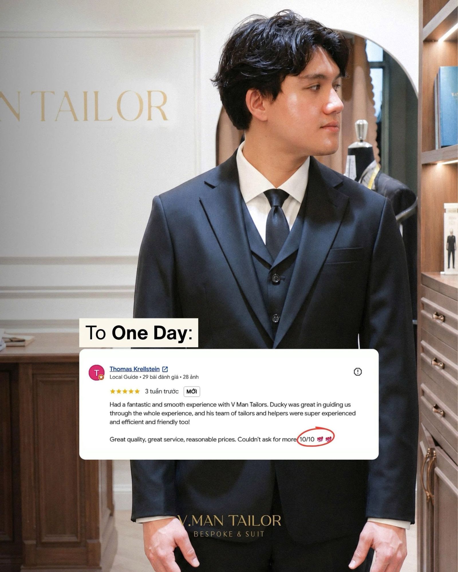 Customer Review: A Smooth Bespoke Tailoring Experience at V.Man Tailor
